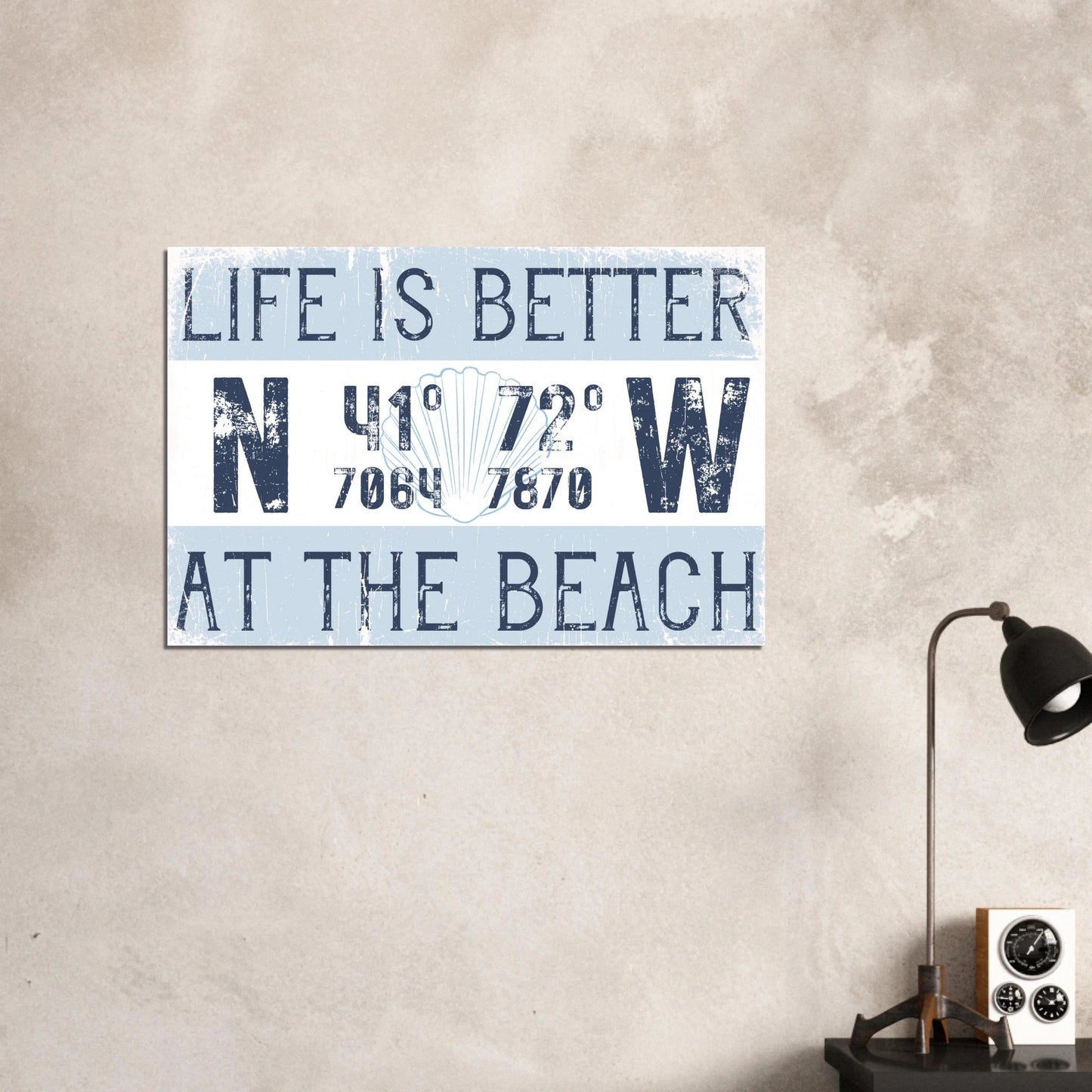 Better at the Beach Custom Coordinates Canvas Wall Art - Out of Office Outfitters - Print Material