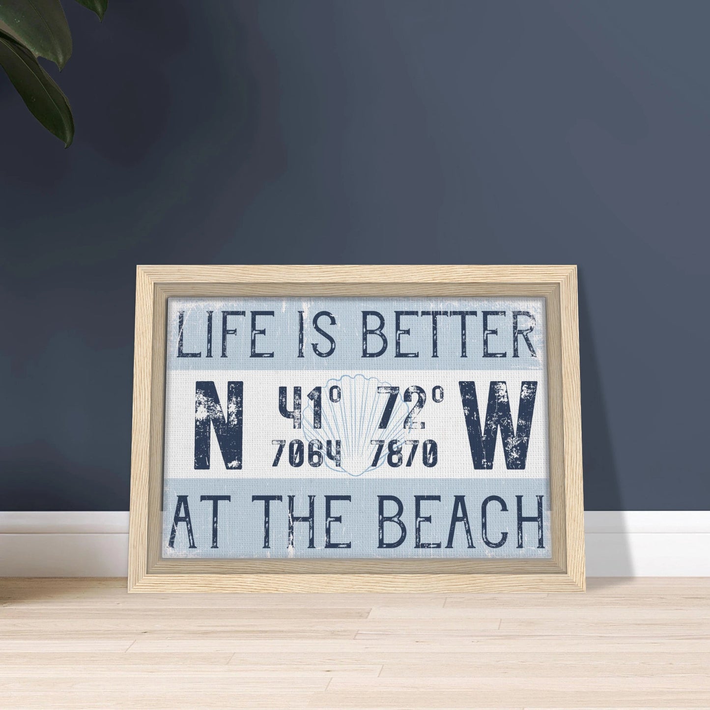 Better at the Beach Custom Coordinates Canvas Wall Art - Out of Office Outfitters - Print Material