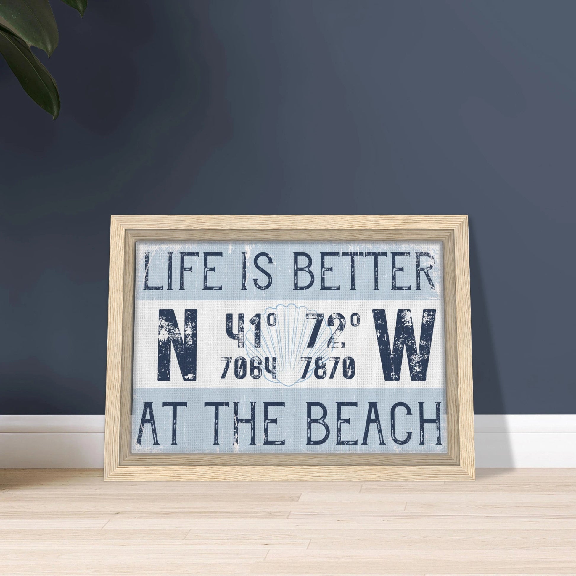 Better at the Beach Custom Coordinates Canvas Wall Art - Out of Office Outfitters - Print Material