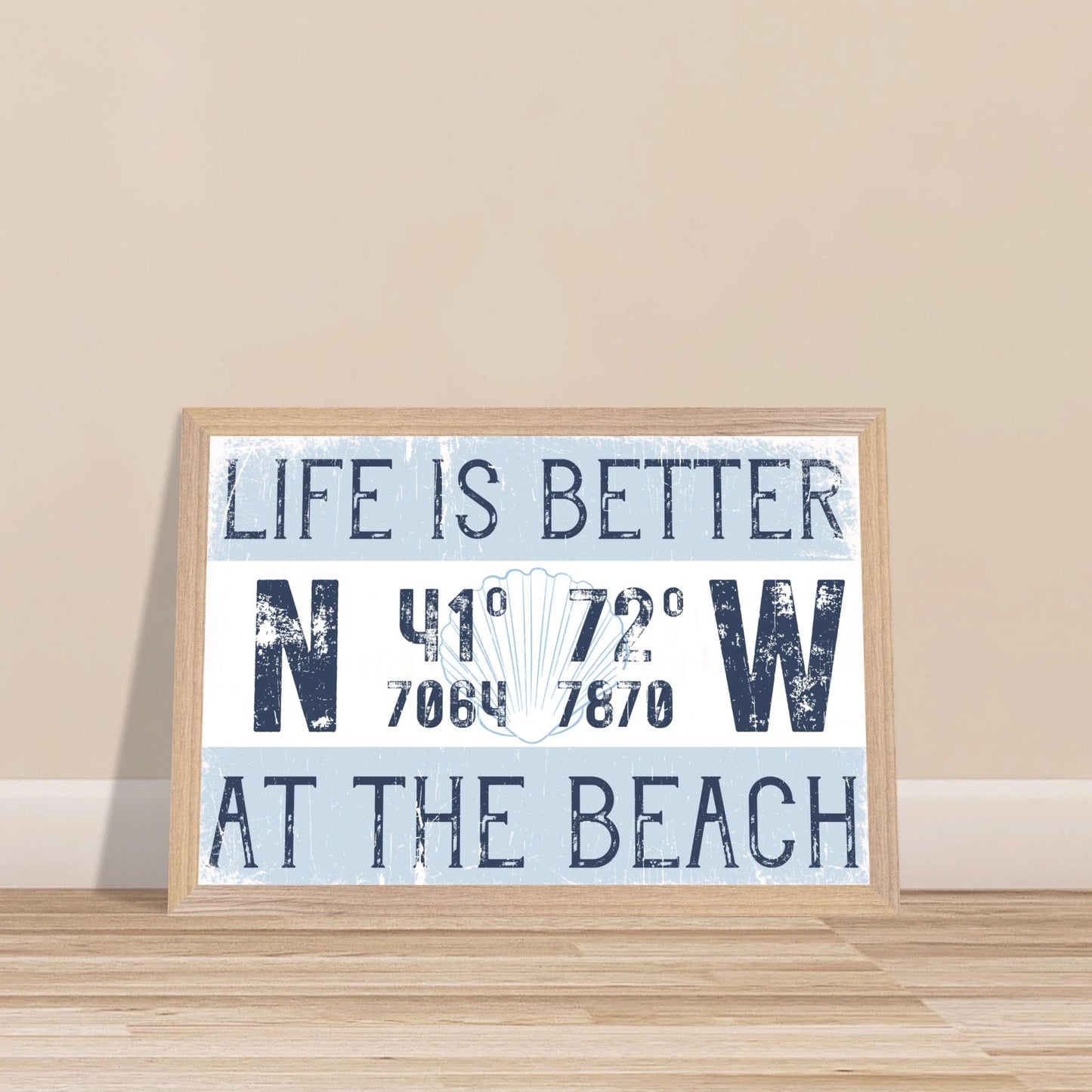 Better at the Beach Custom Coordinates Canvas Wall Art - Out of Office Outfitters - Print Material