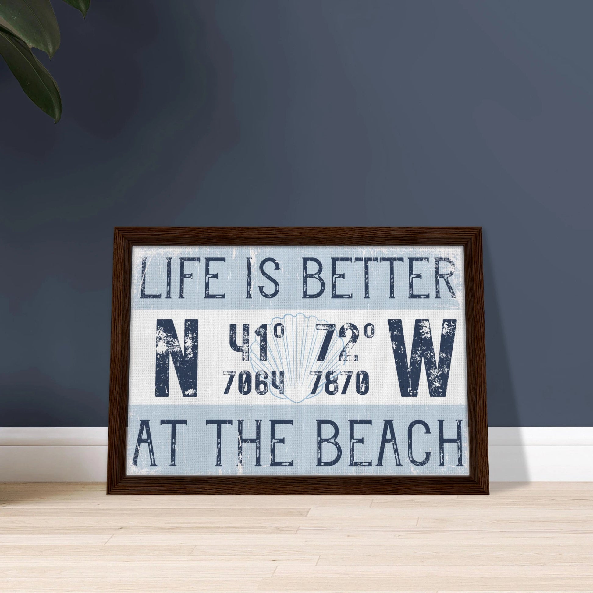 Better at the Beach Custom Coordinates Canvas Wall Art - Out of Office Outfitters - Print Material
