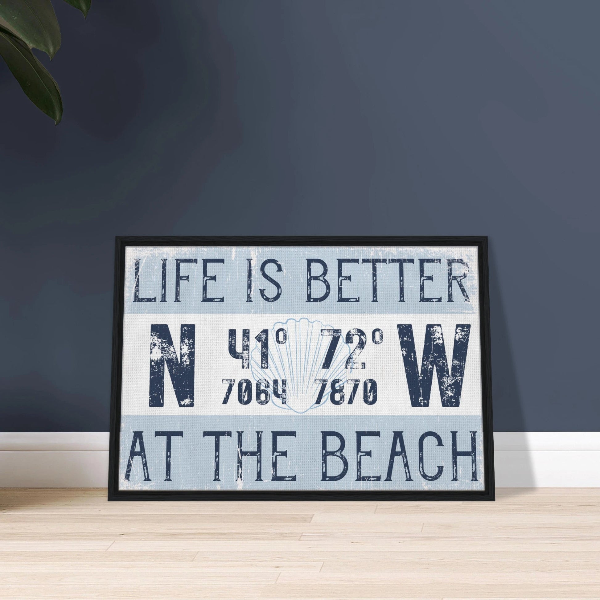 Better at the Beach Custom Coordinates Canvas Wall Art - Out of Office Outfitters - Print Material
