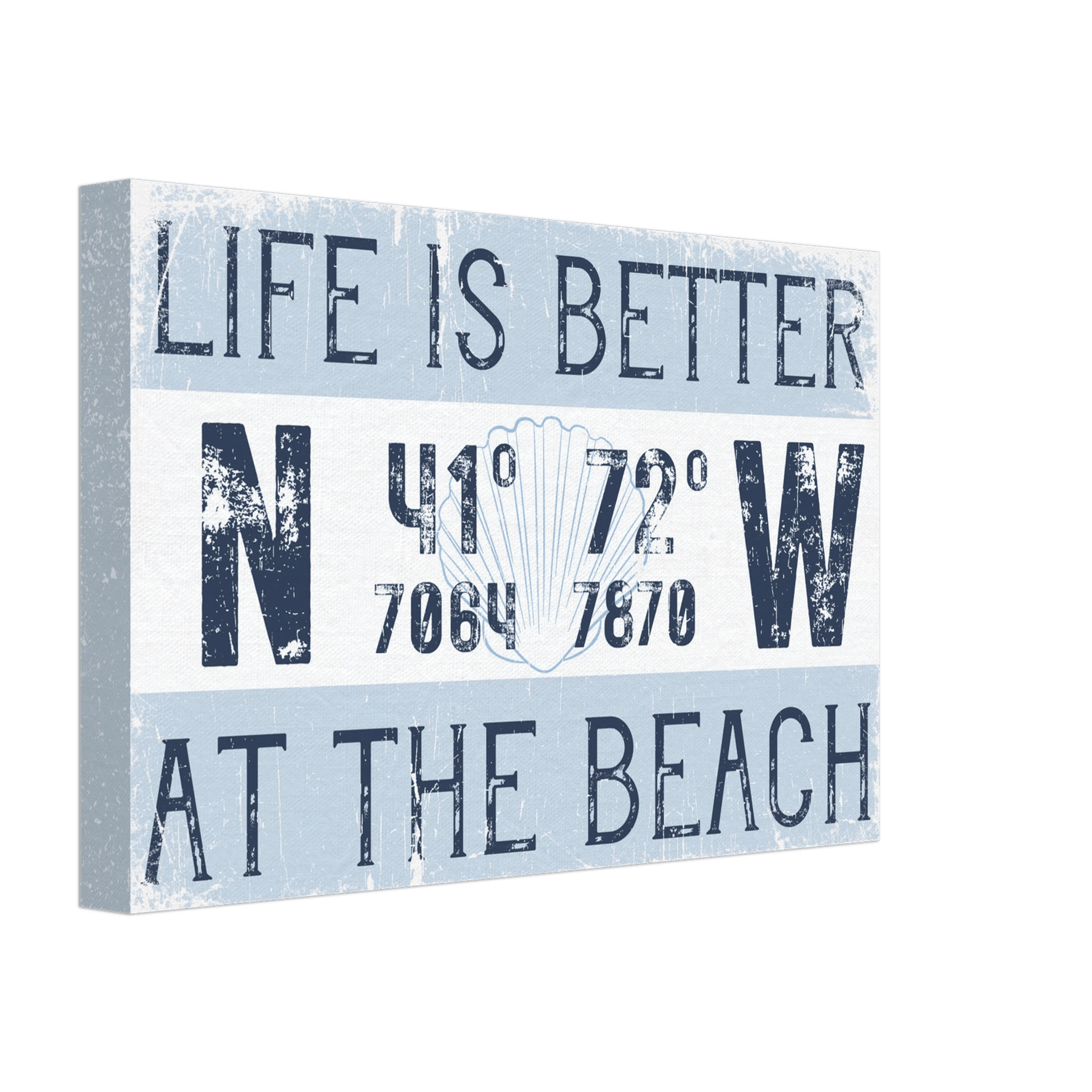 Better at the Beach Custom Coordinates Canvas Wall Art - Out of Office Outfitters - Print Material