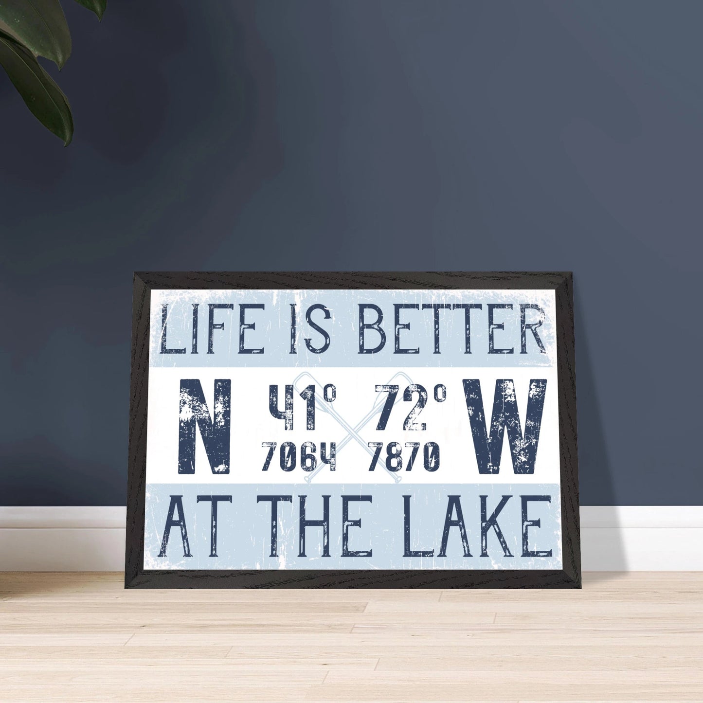 Better at the Lake Custom Coordinates Canvas Wall Art - Out of Office Outfitters - Print Material