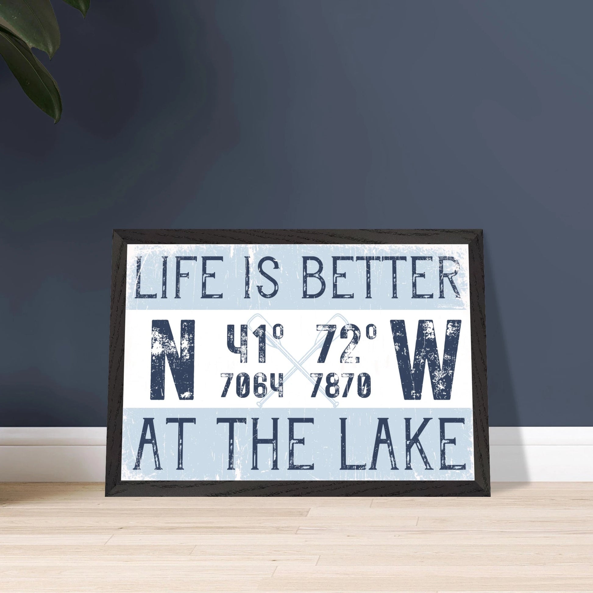 Better at the Lake Custom Coordinates Canvas Wall Art - Out of Office Outfitters - Print Material