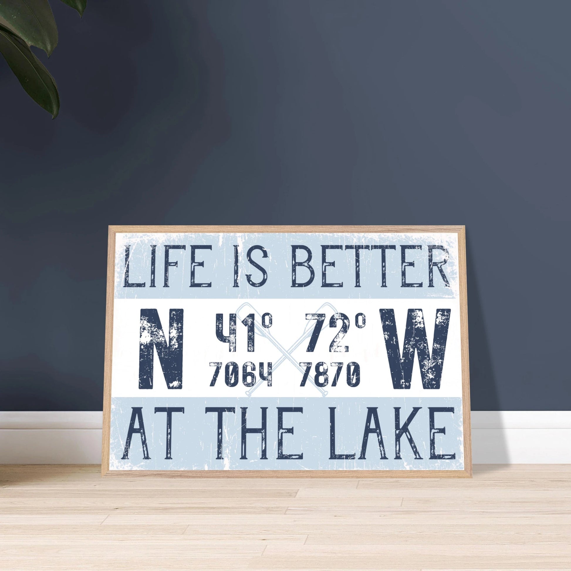 Better at the Lake Custom Coordinates Canvas Wall Art - Out of Office Outfitters - Print Material