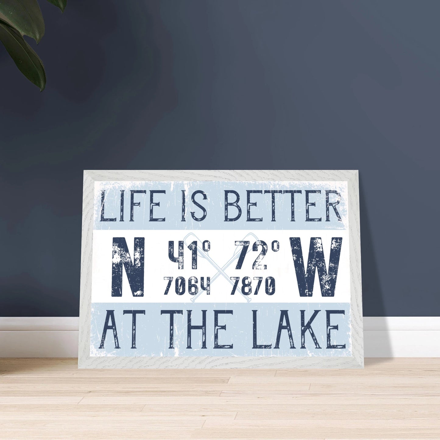 Better at the Lake Custom Coordinates Canvas Wall Art - Out of Office Outfitters - Print Material