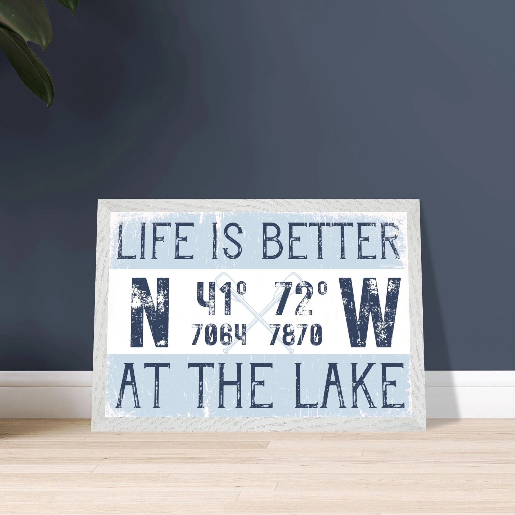 Better at the Lake Custom Coordinates Canvas Wall Art - Out of Office Outfitters - Print Material