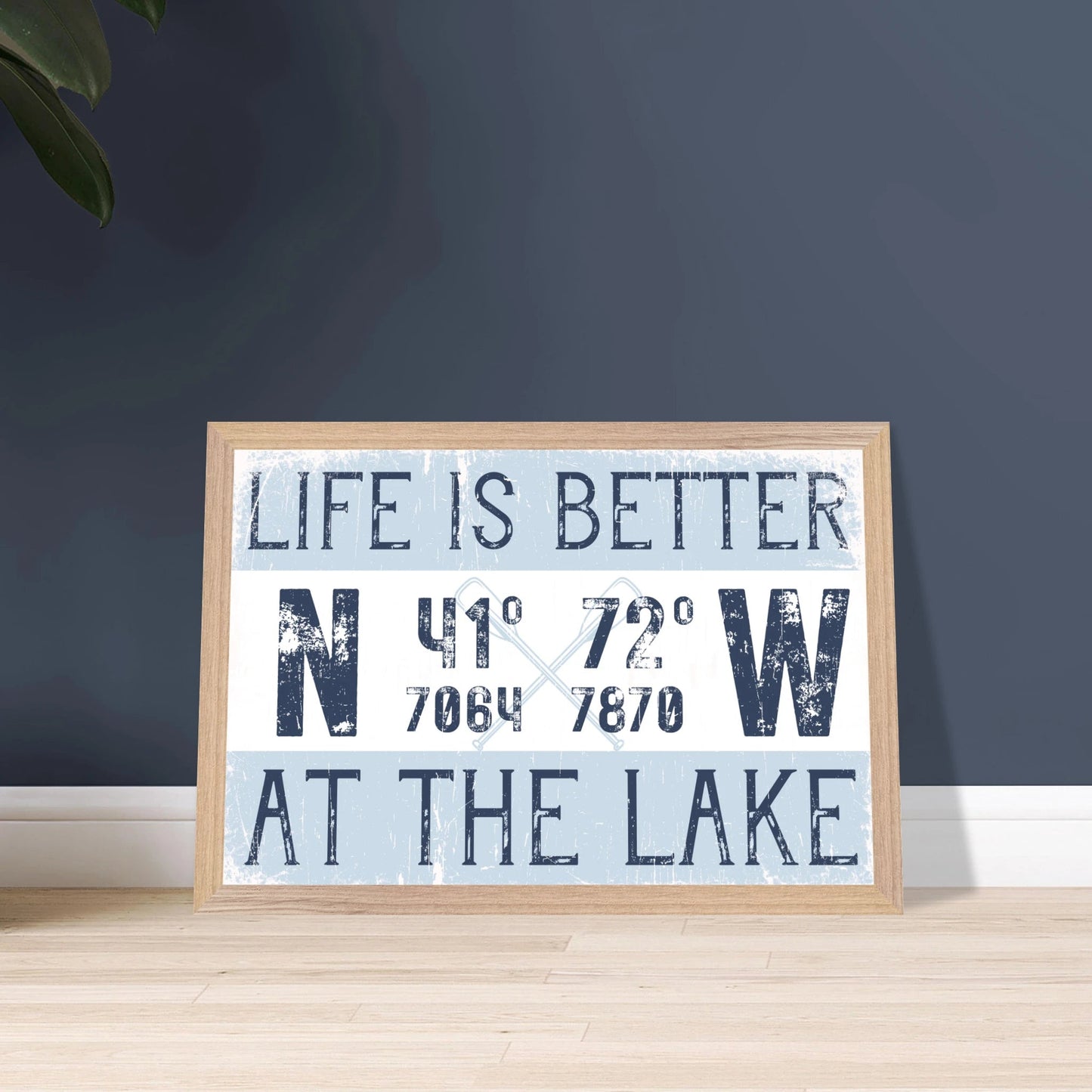 Better at the Lake Custom Coordinates Canvas Wall Art - Out of Office Outfitters - Print Material