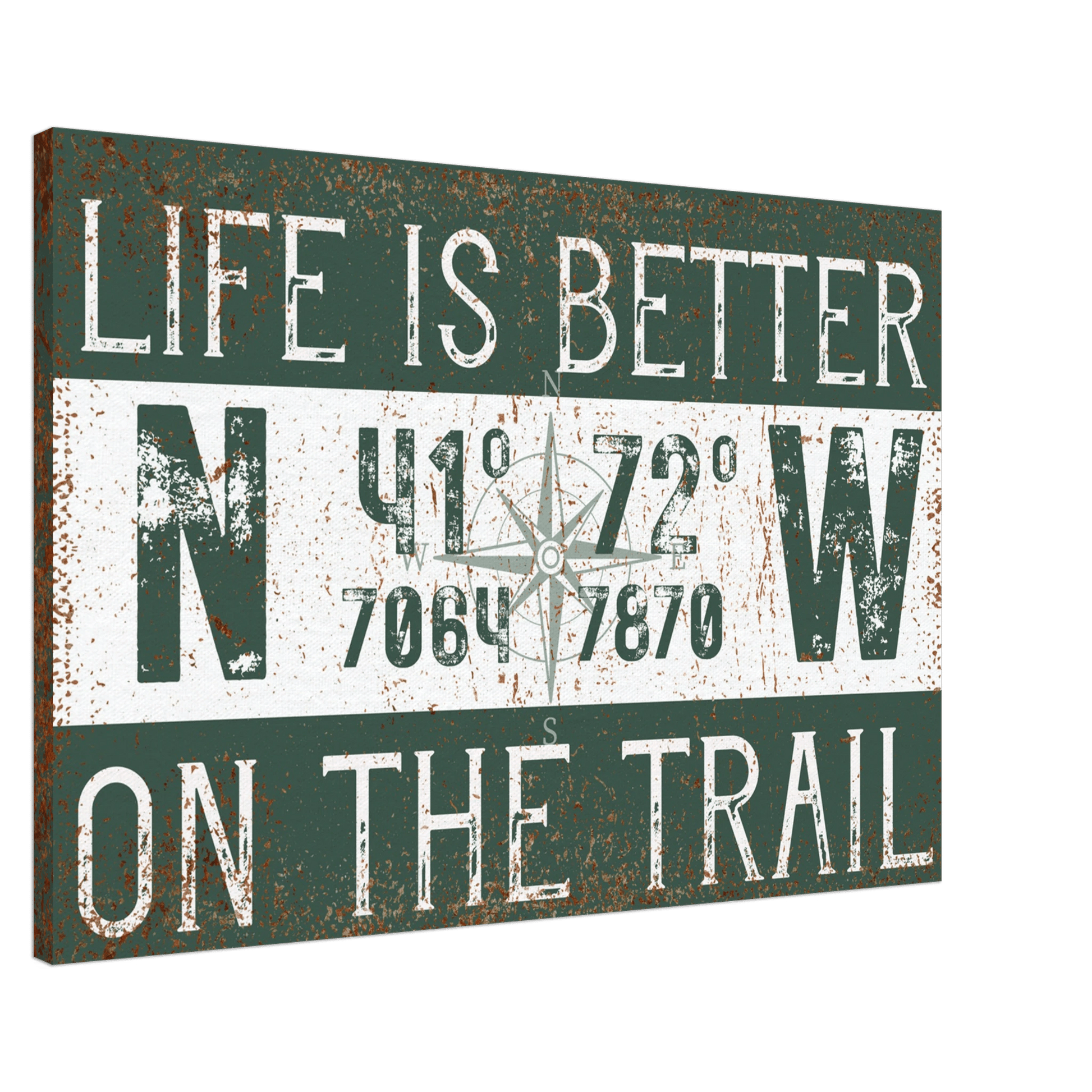 Better on the Trail Custom Coordinates Canvas Wall Art - Out of Office Outfitters - Print Material
