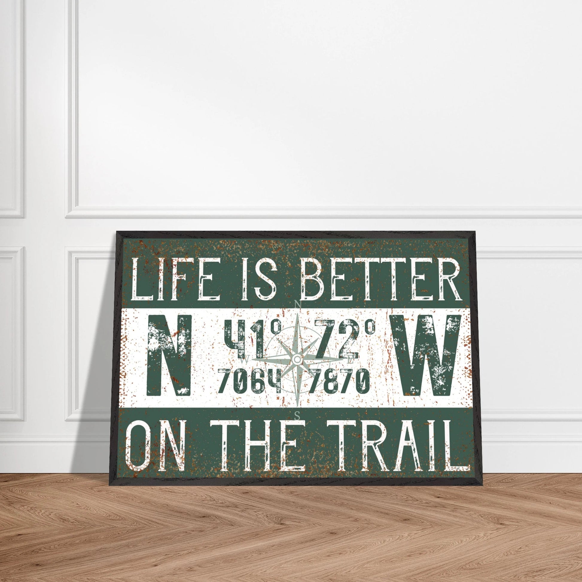 Better on the Trail Custom Coordinates Canvas Wall Art - Out of Office Outfitters - Print Material