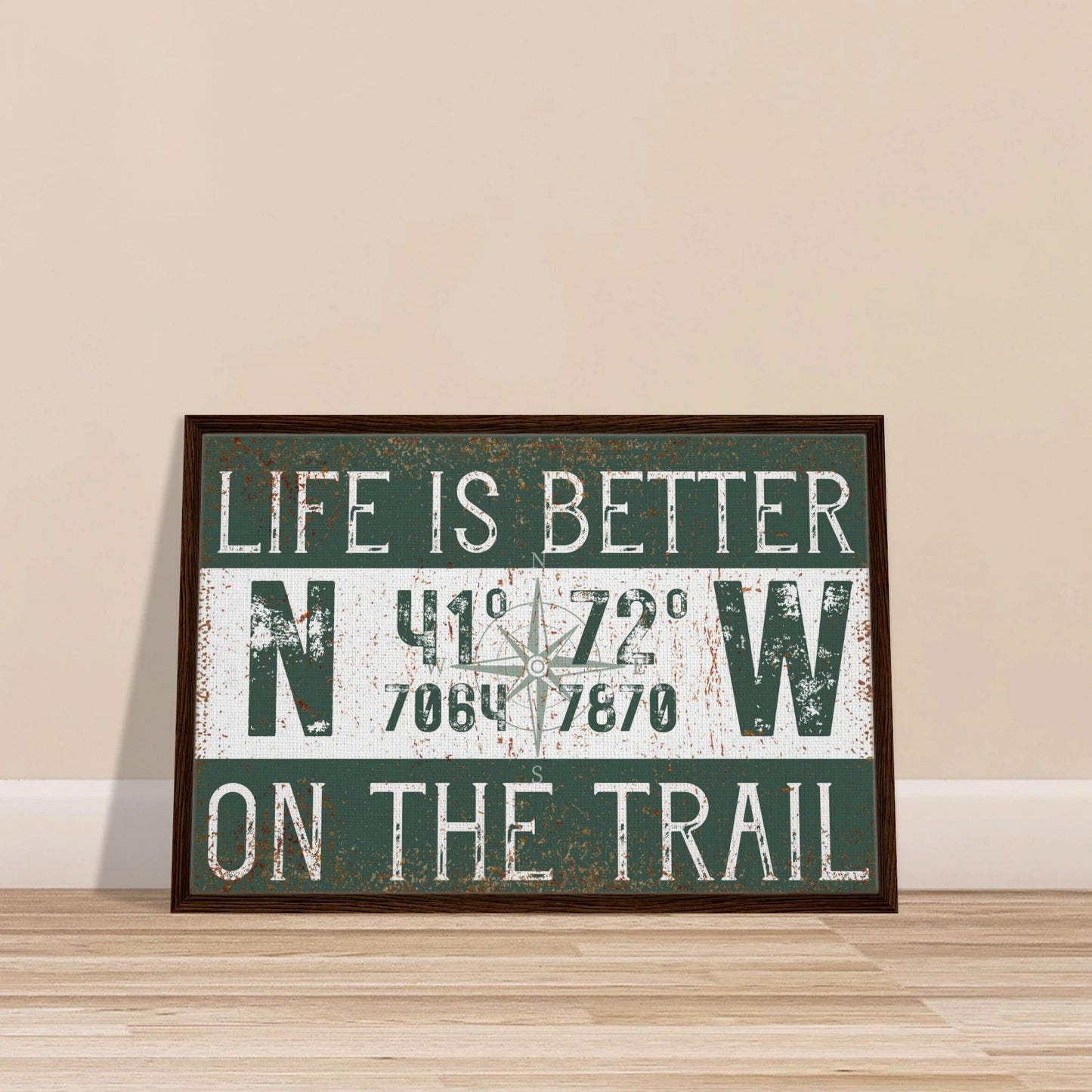 Better on the Trail Custom Coordinates Canvas Wall Art - Out of Office Outfitters - Print Material