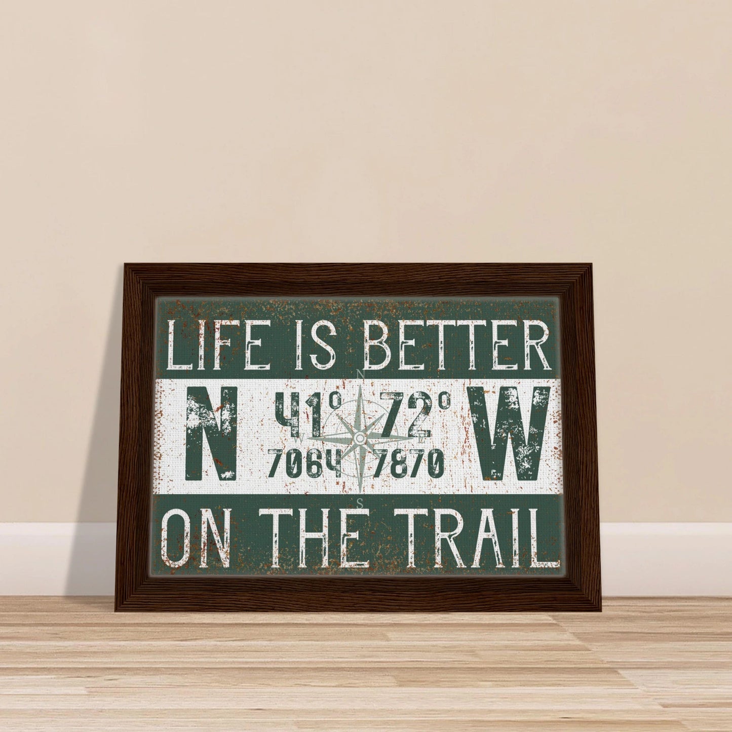 Better on the Trail Custom Coordinates Canvas Wall Art - Out of Office Outfitters - Print Material