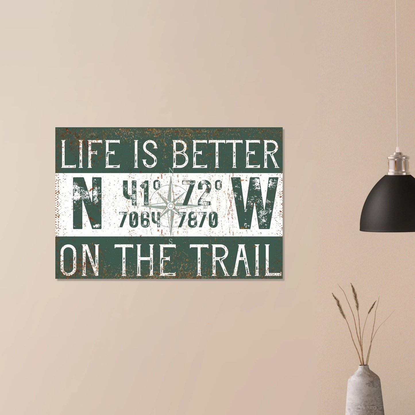 Better on the Trail Custom Coordinates Canvas Wall Art - Out of Office Outfitters - Print Material