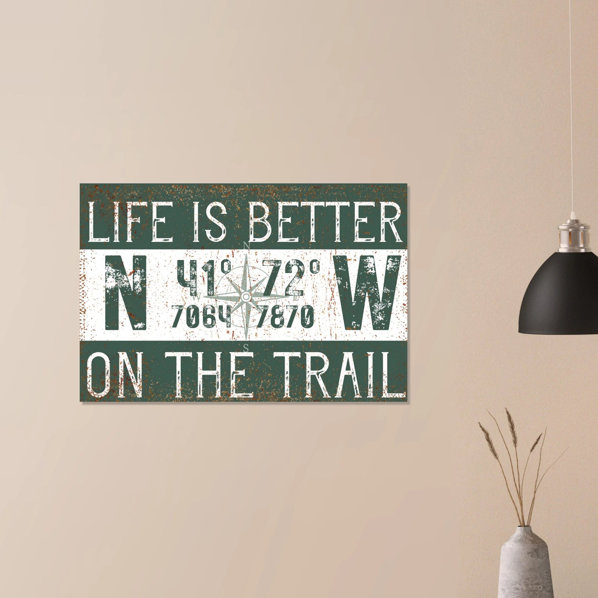 Better on the Trail Custom Coordinates Canvas Wall Art - Out of Office Outfitters - Print Material