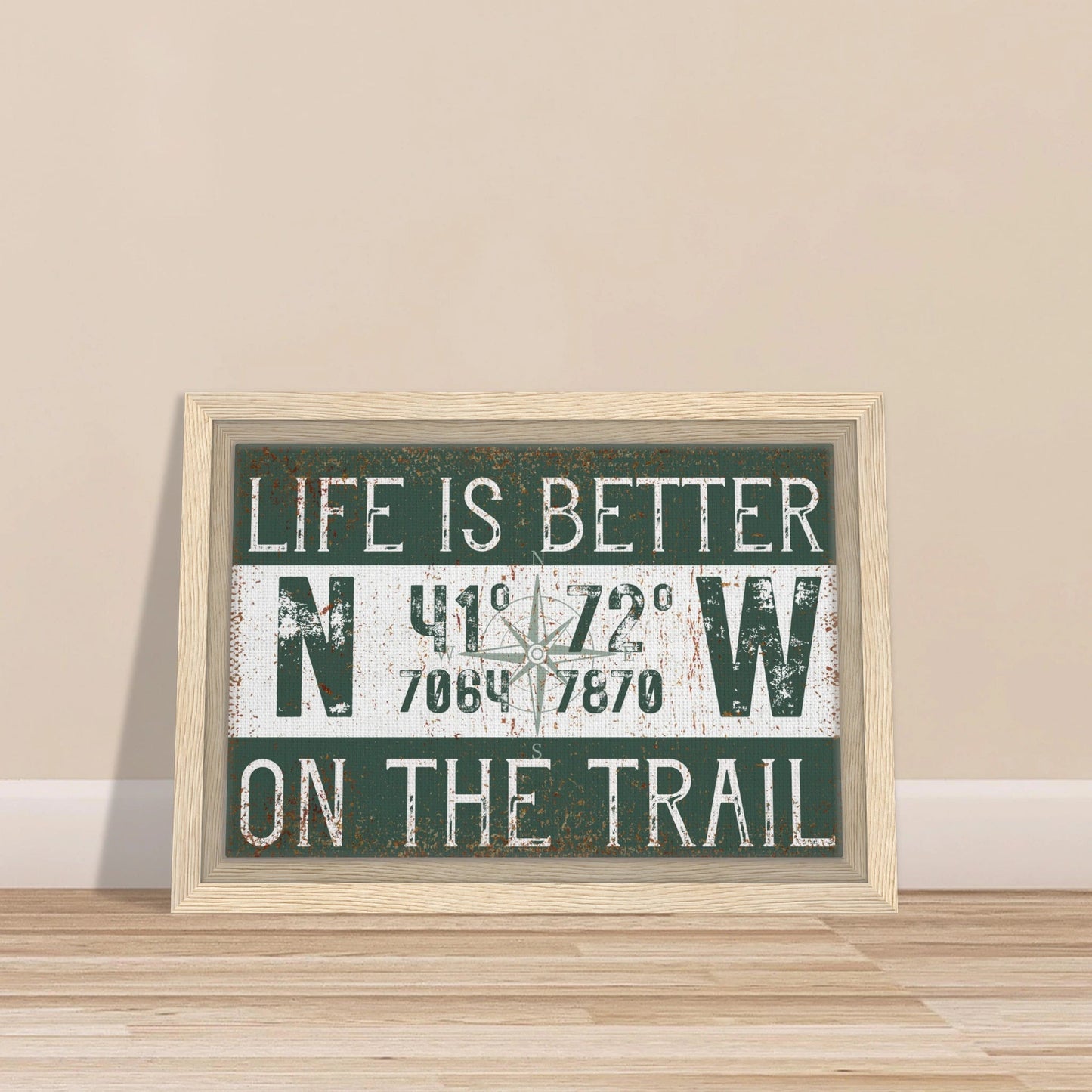 Better on the Trail Custom Coordinates Canvas Wall Art - Out of Office Outfitters - Print Material