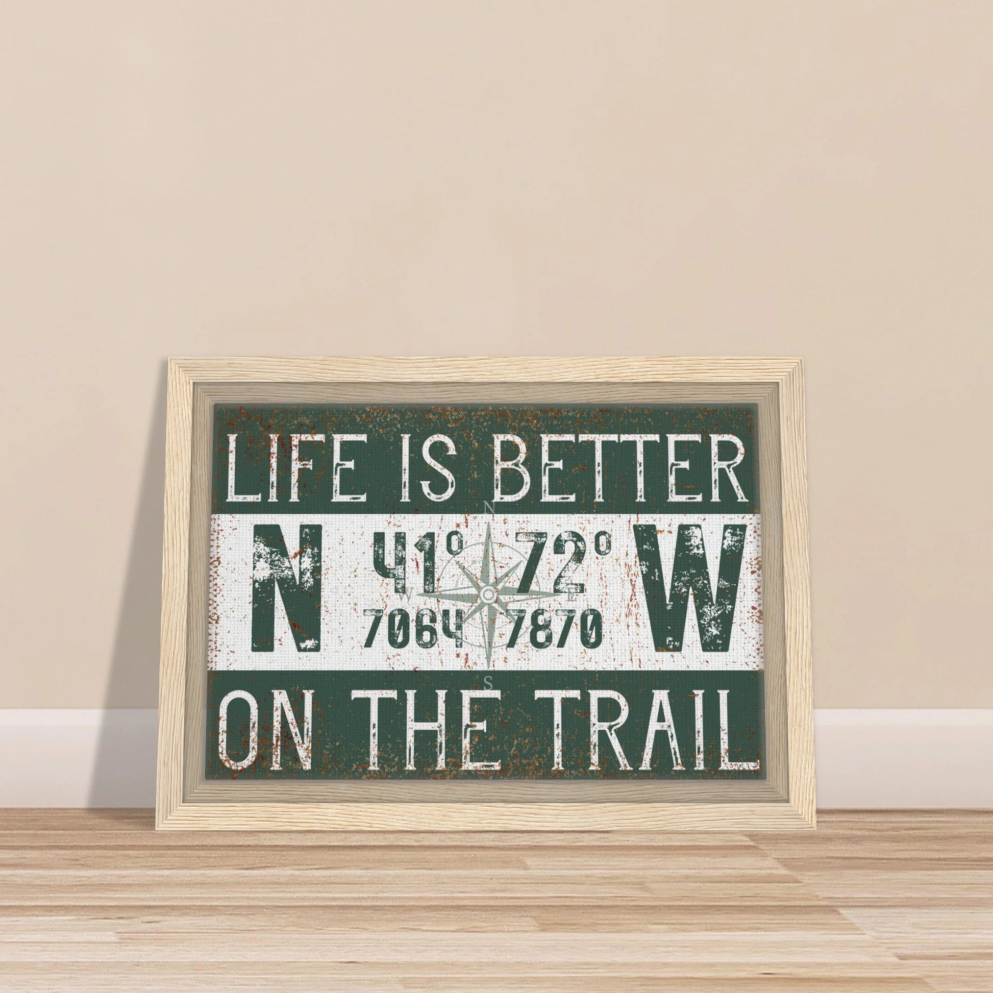 Better on the Trail Custom Coordinates Canvas Wall Art - Out of Office Outfitters - Print Material