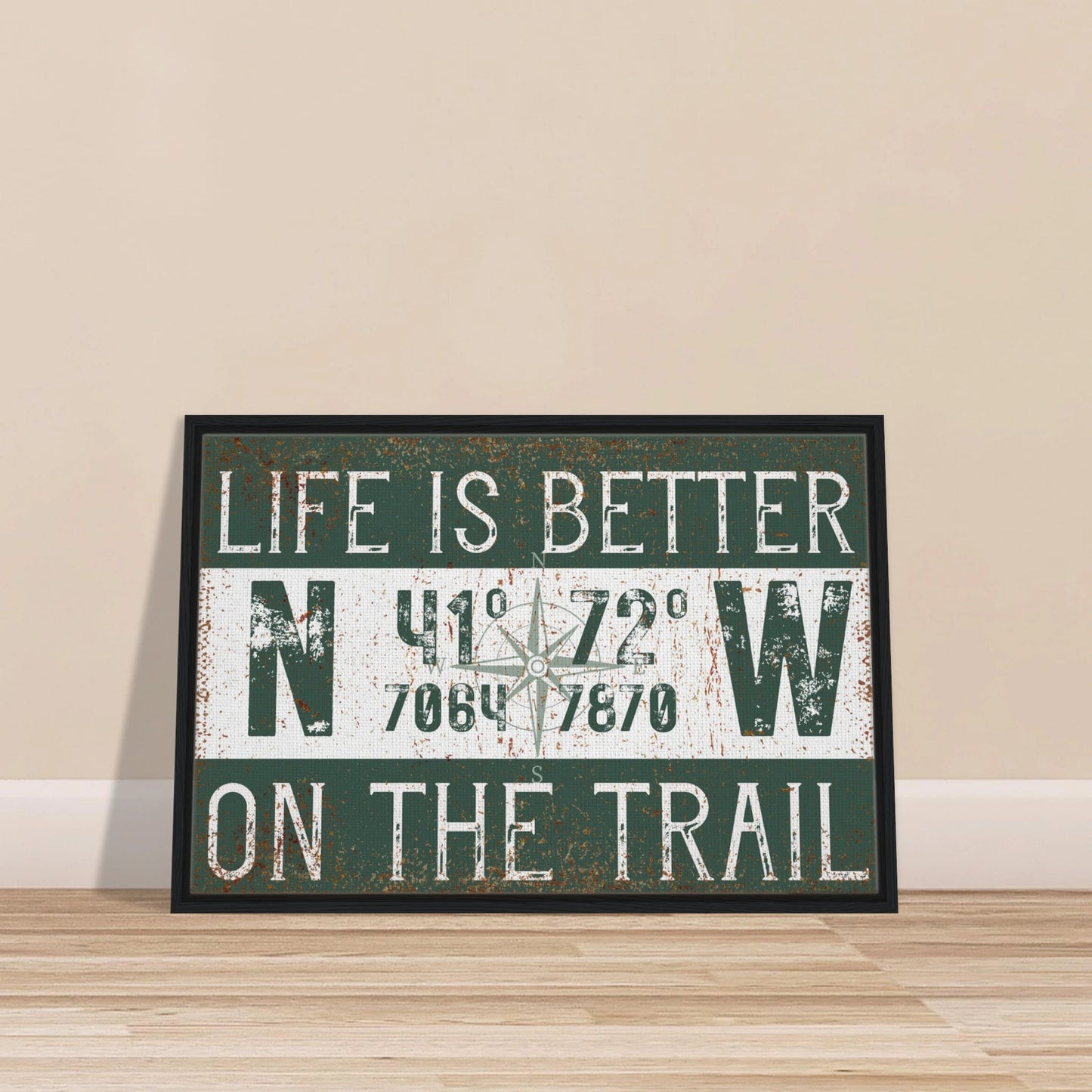 Better on the Trail Custom Coordinates Canvas Wall Art - Out of Office Outfitters - Print Material