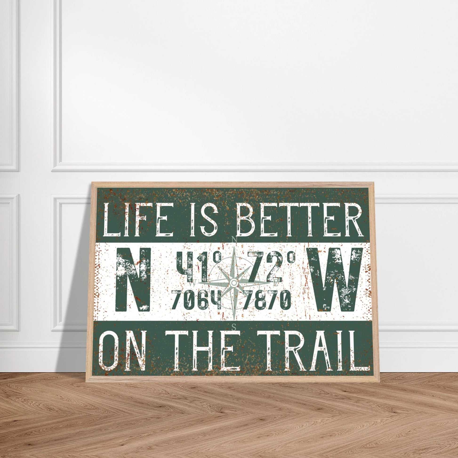 Better on the Trail Custom Coordinates Canvas Wall Art - Out of Office Outfitters - Print Material