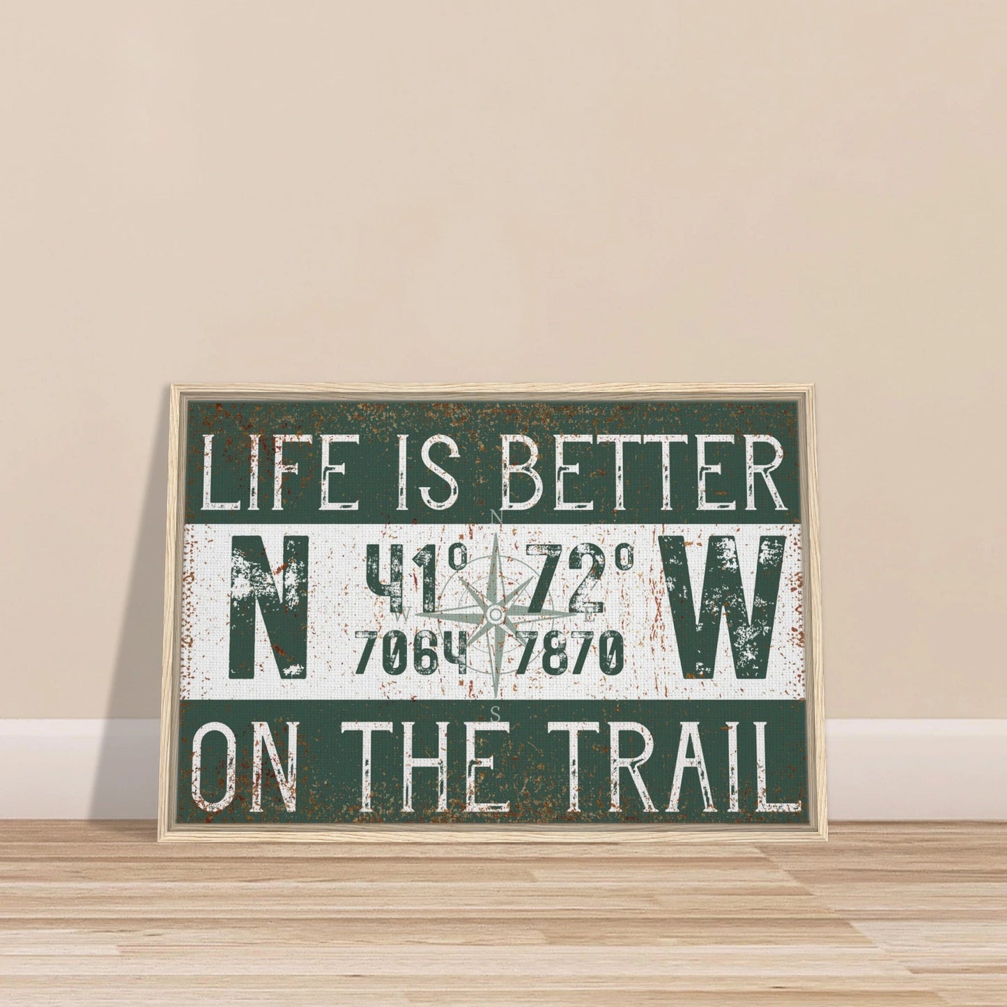 Better on the Trail Custom Coordinates Canvas Wall Art - Out of Office Outfitters - Print Material