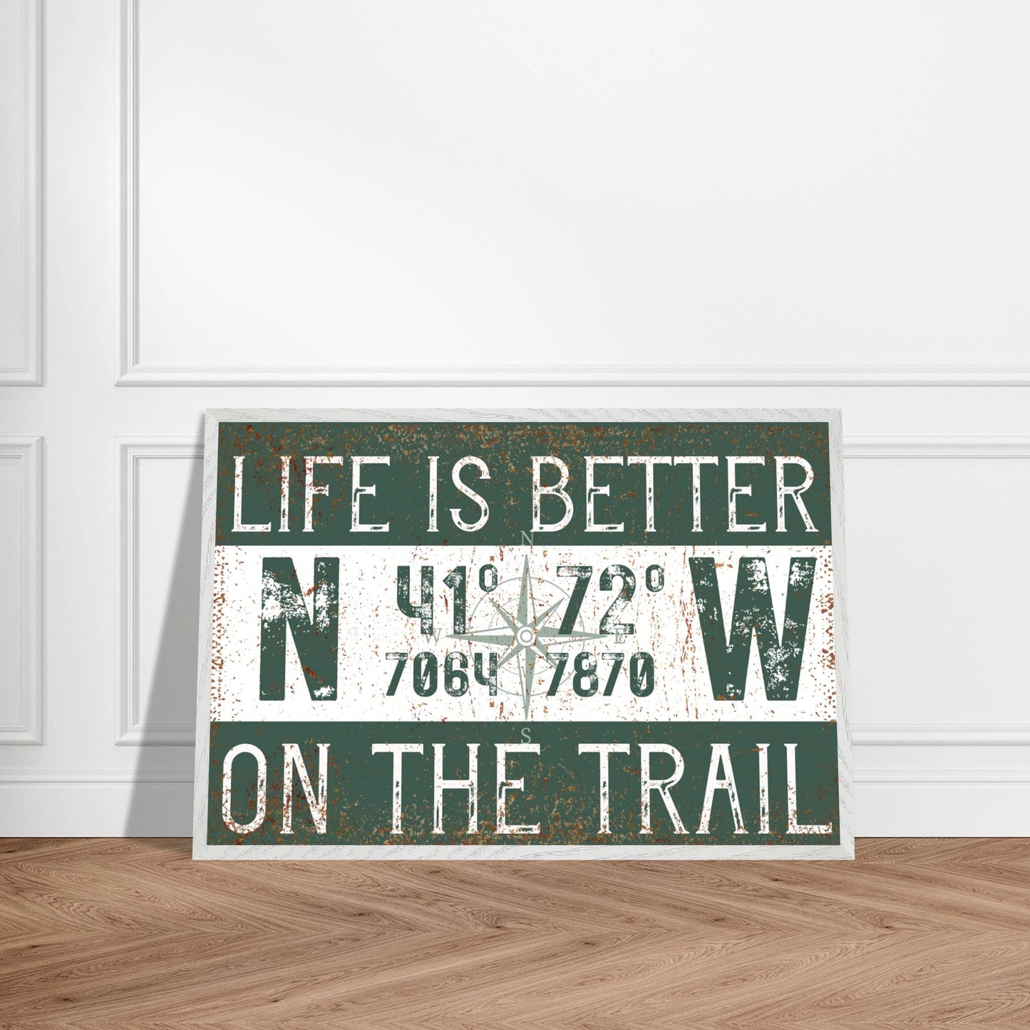 Better on the Trail Custom Coordinates Canvas Wall Art - Out of Office Outfitters - Print Material