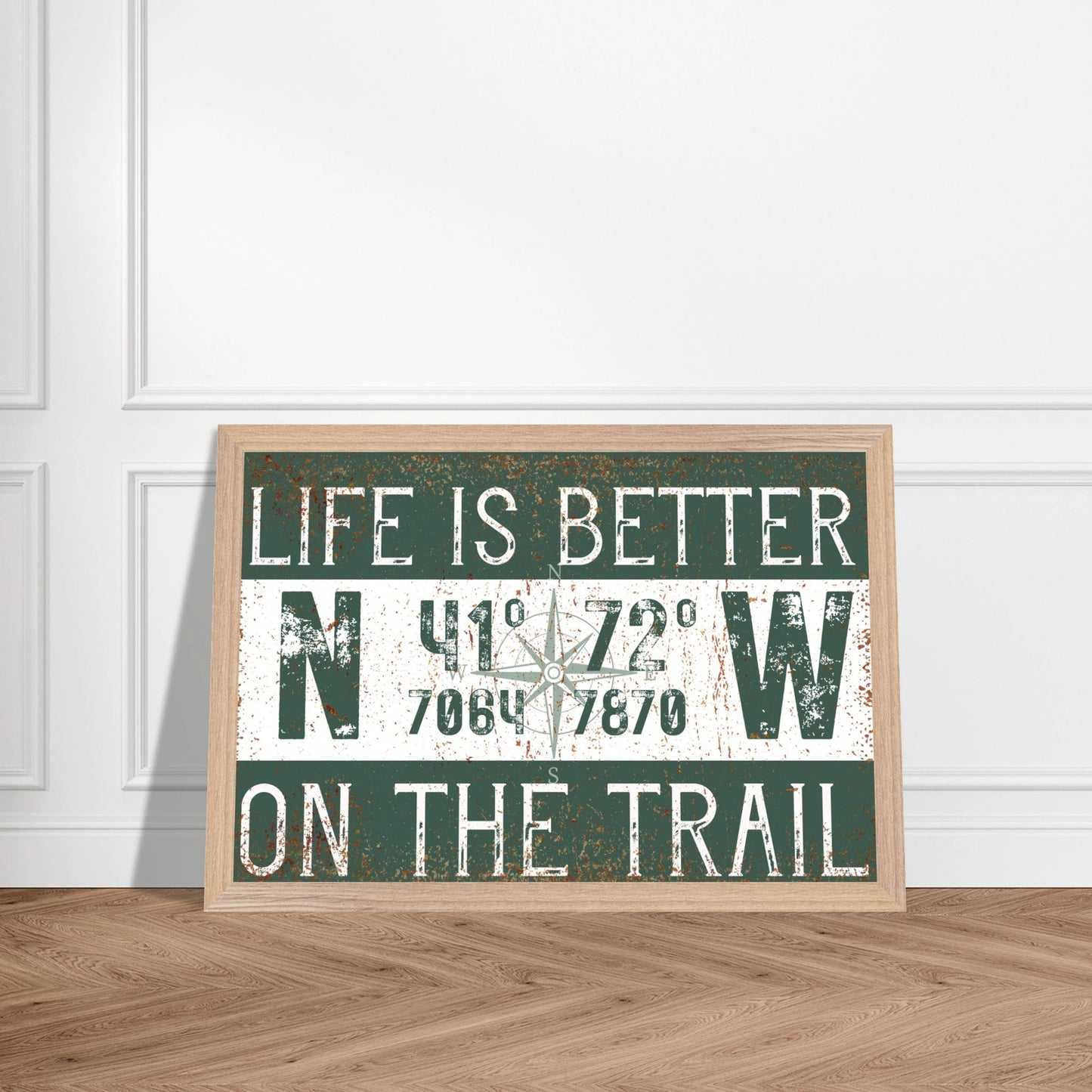 Better on the Trail Custom Coordinates Canvas Wall Art - Out of Office Outfitters - Print Material