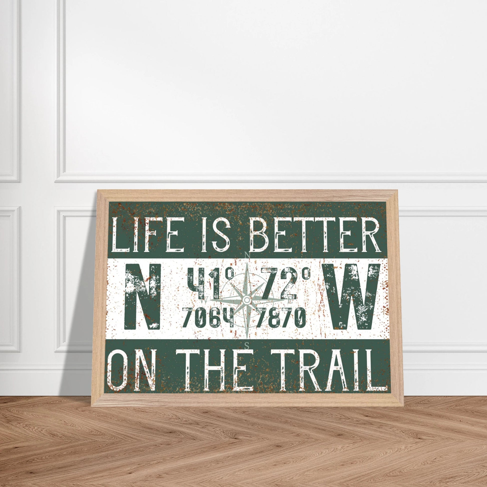 Better on the Trail Custom Coordinates Canvas Wall Art - Out of Office Outfitters - Print Material