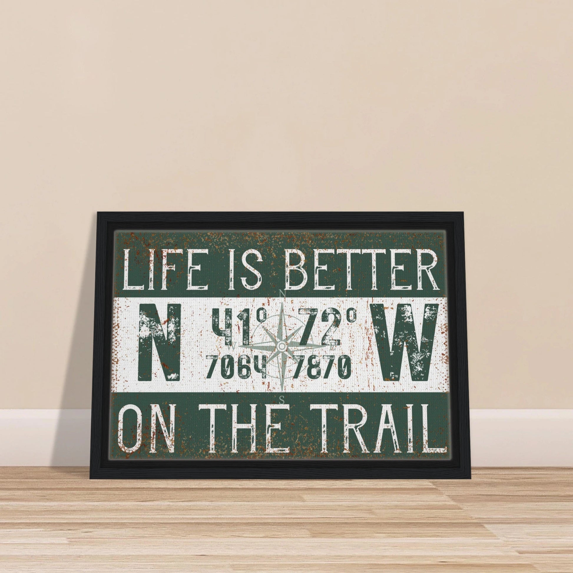 Better on the Trail Custom Coordinates Canvas Wall Art - Out of Office Outfitters - Print Material