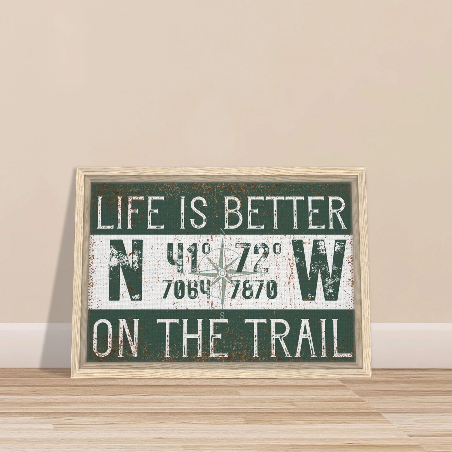 Better on the Trail Custom Coordinates Canvas Wall Art - Out of Office Outfitters - Print Material