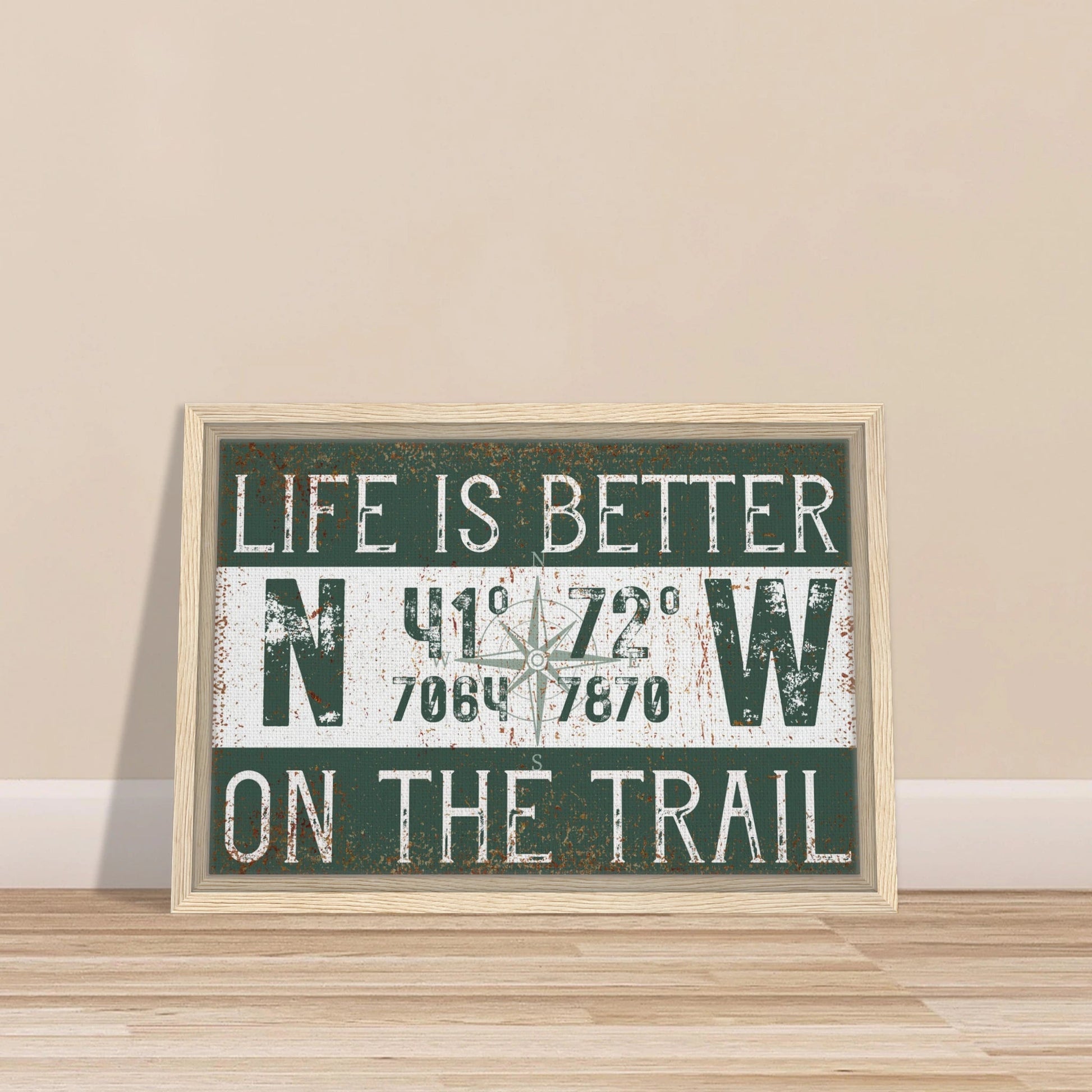 Better on the Trail Custom Coordinates Canvas Wall Art - Out of Office Outfitters - Print Material