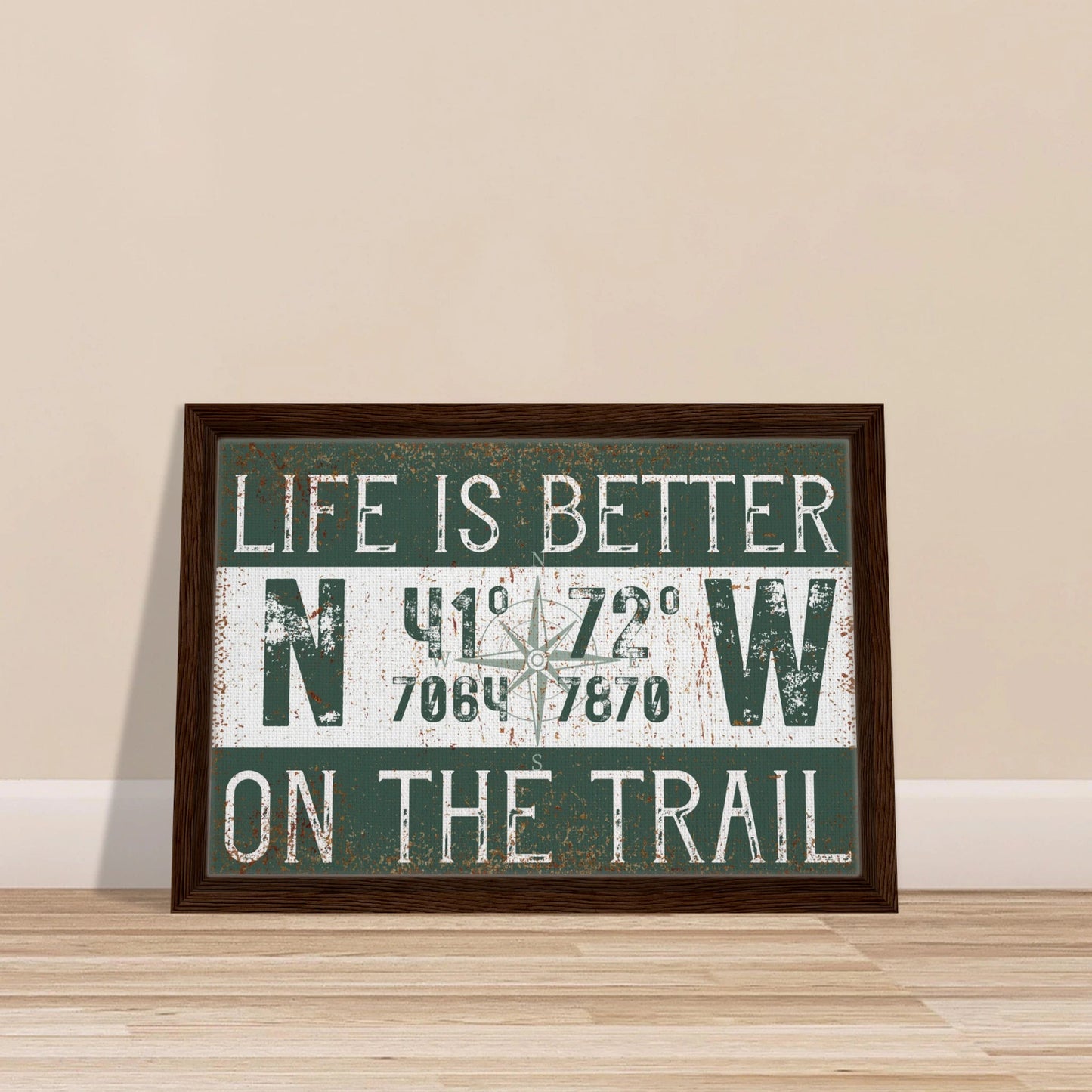 Better on the Trail Custom Coordinates Canvas Wall Art - Out of Office Outfitters - Print Material