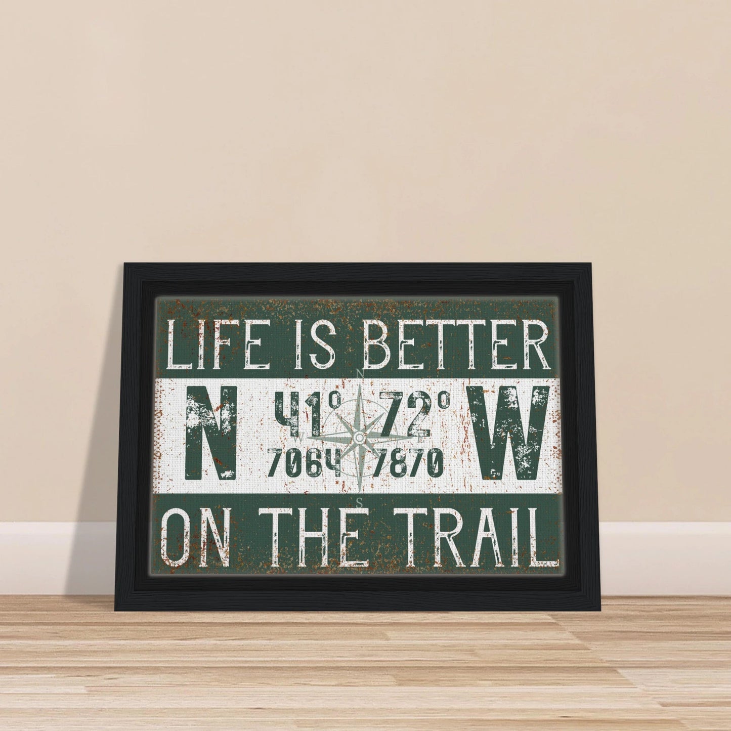Better on the Trail Custom Coordinates Canvas Wall Art - Out of Office Outfitters - Print Material