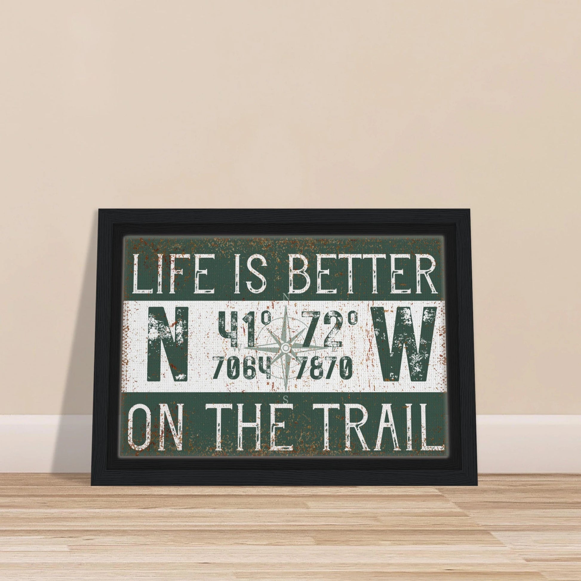 Better on the Trail Custom Coordinates Canvas Wall Art - Out of Office Outfitters - Print Material
