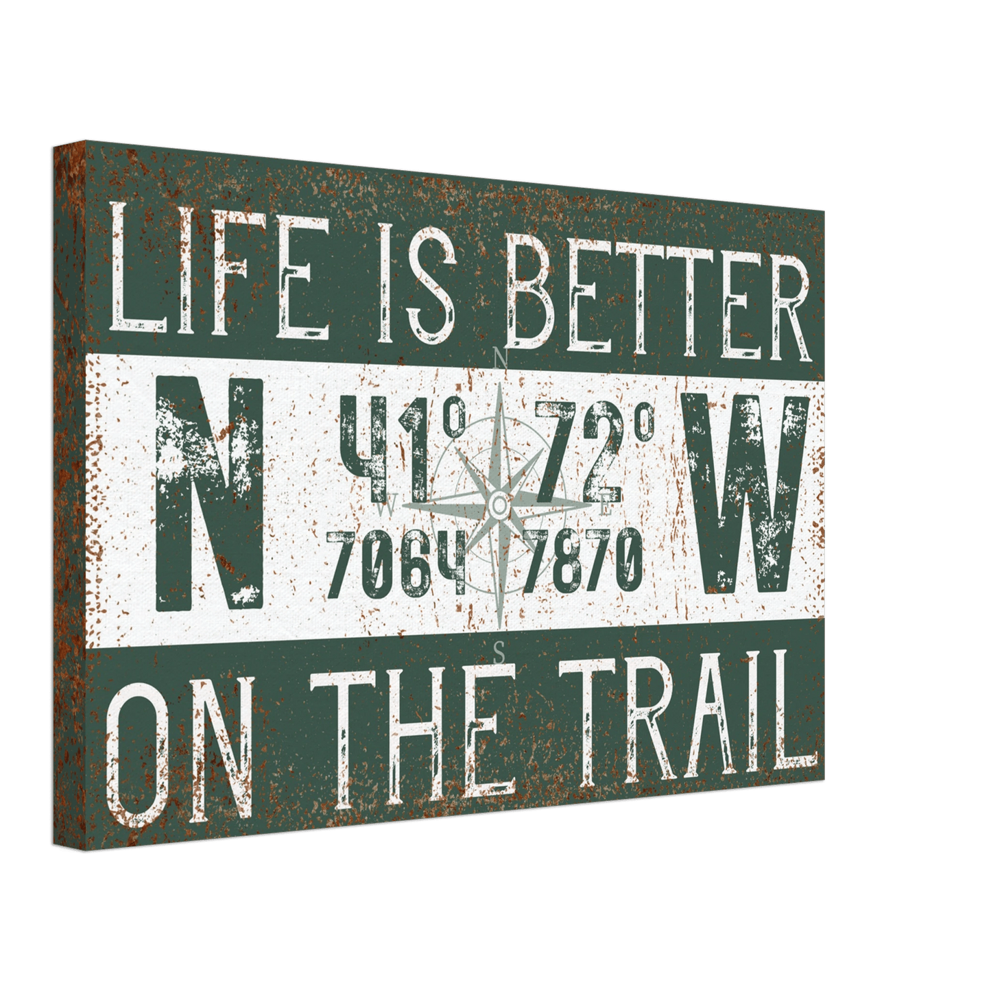 Better on the Trail Custom Coordinates Canvas Wall Art - Out of Office Outfitters - Print Material