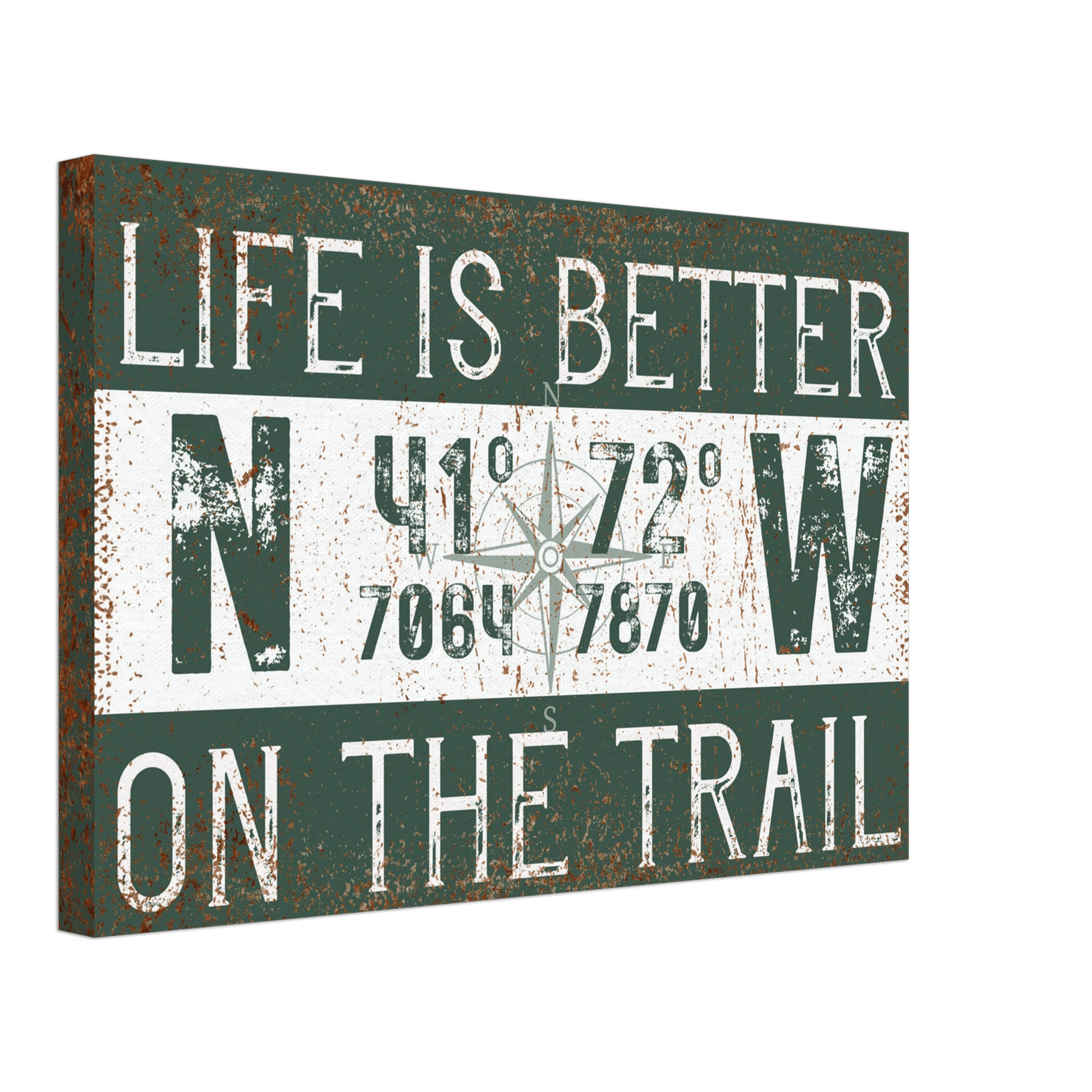 Better on the Trail Custom Coordinates Canvas Wall Art - Out of Office Outfitters - Print Material