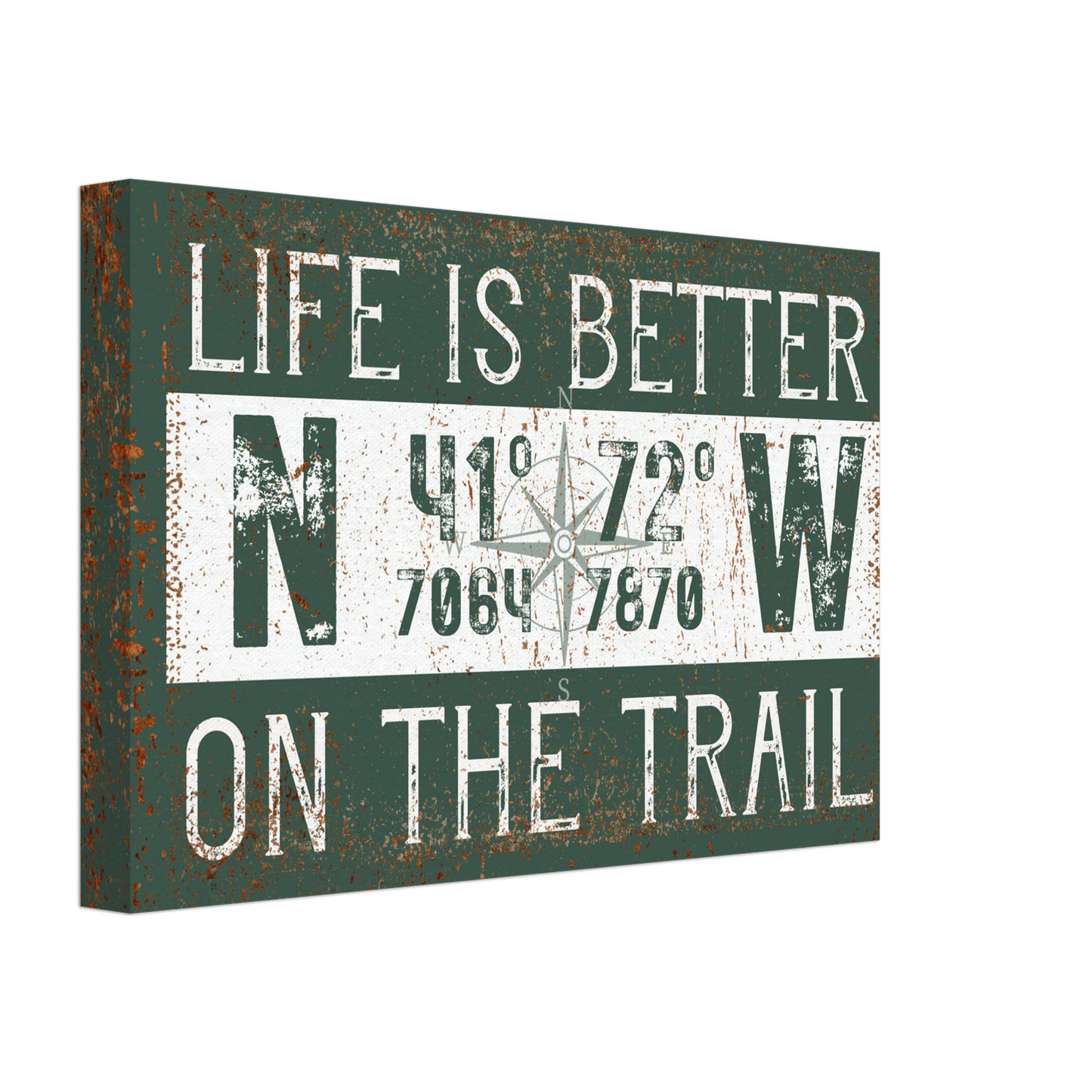 Better on the Trail Custom Coordinates Canvas Wall Art - Out of Office Outfitters - Print Material