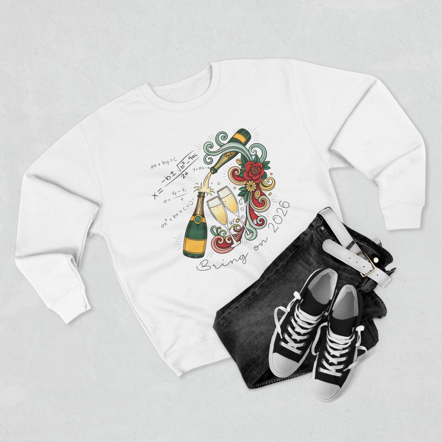 Champagne Problems New Years Sweatshirt - Out of Office Outfitters - Sweatshirt