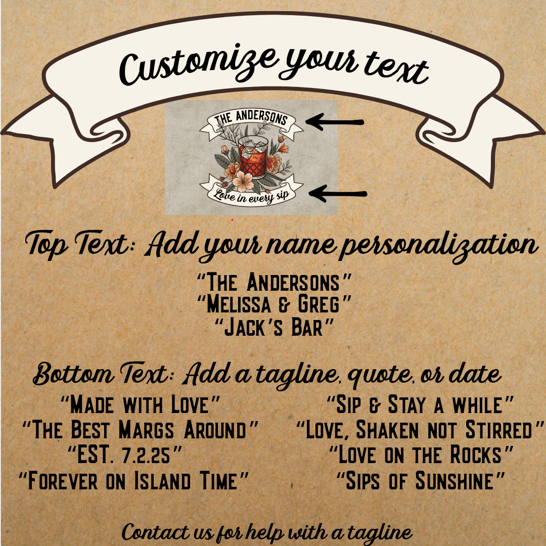 Confetti Conspiracy Signature Cocktail Personalized Large Serving Tray - Out of Office Outfitters - Home Decor