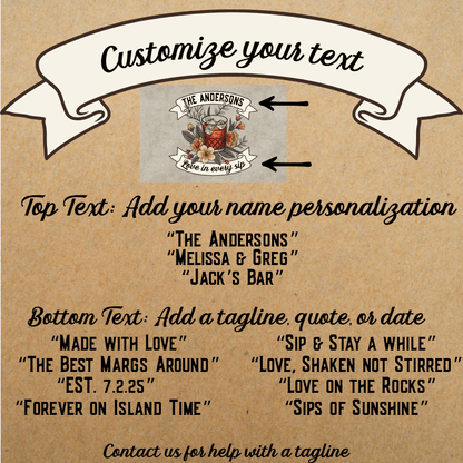 Confetti Conspiracy Signature Cocktail Personalized Large Serving Tray - Out of Office Outfitters - Home Decor