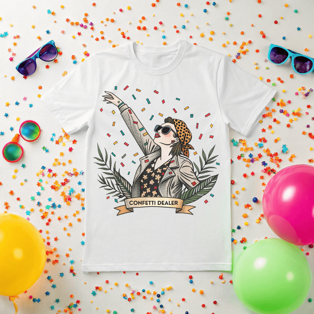 Confetti Dealer T-Shirt - Out of Office Outfitters - T-Shirt