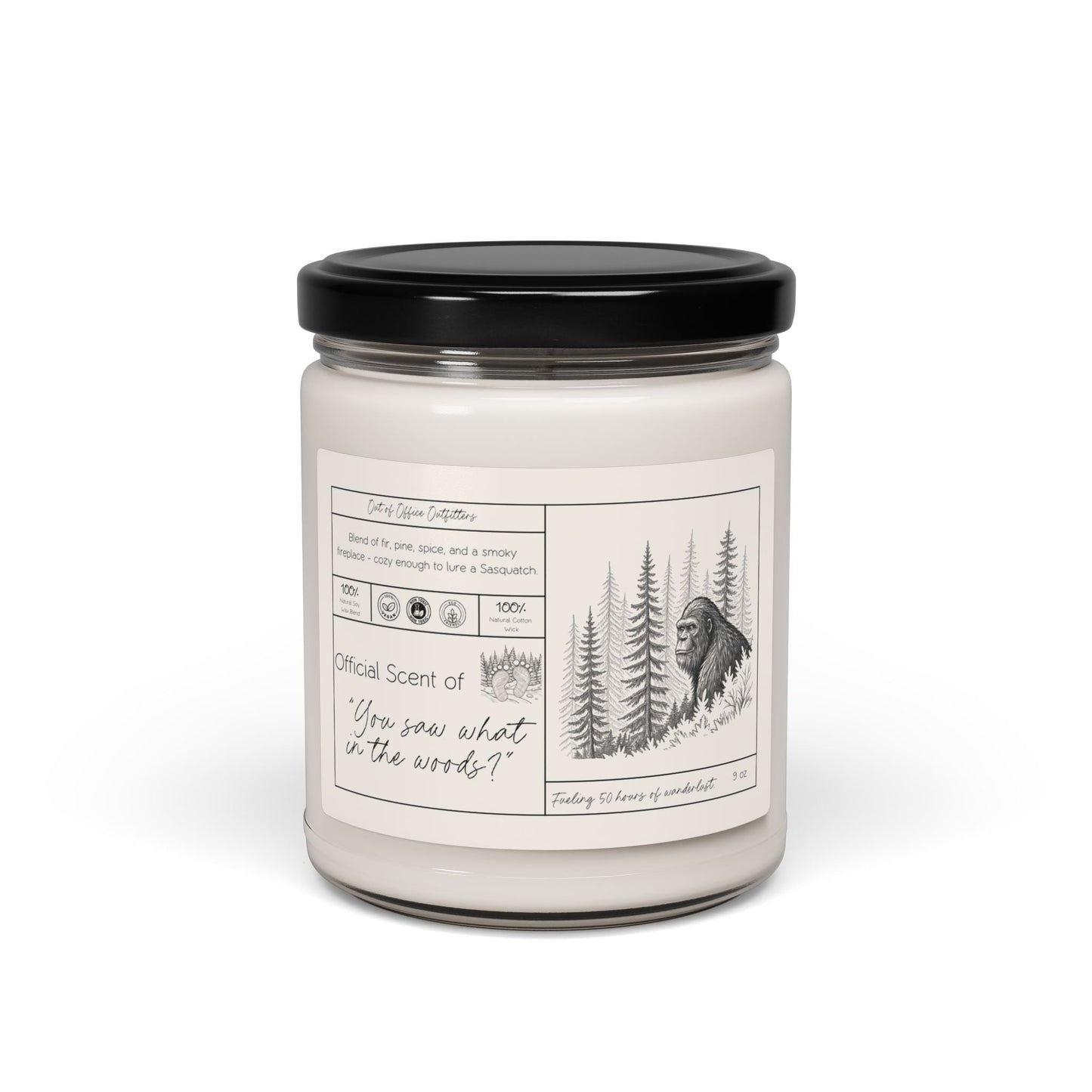 Cozy Enough for a Sasquatch Personalized Giftable Candle for Adventurers - Out of Office Outfitters - Home Decor