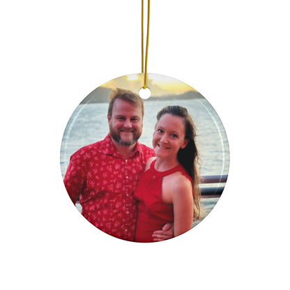 Cruise Itinerary Ceramic Ornament with Optional Photo - Out of Office Outfitters - Home Decor