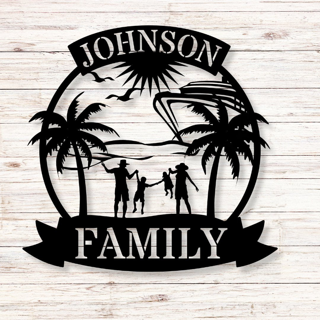 Cruise Paradise Metal Sign (Personalize Me!) - Out of Office Outfitters - Die - Cut Sign