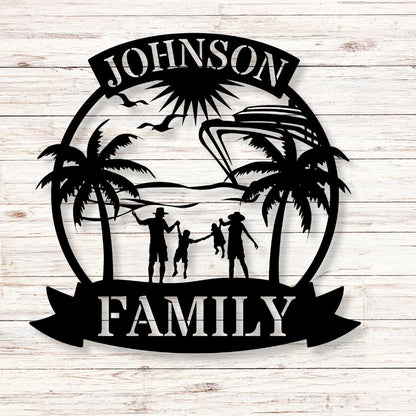 Cruise Paradise Metal Sign (Personalize Me!) - Out of Office Outfitters - Die - Cut Sign