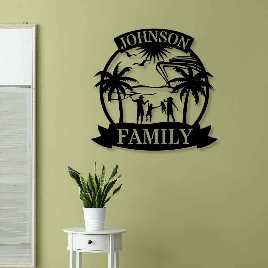 Cruise Paradise Metal Sign (Personalize Me!) - Out of Office Outfitters - Die - Cut Sign