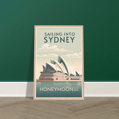 Custom Iconic Location Minimalist Vintage Travel Poster - Out of Office Outfitters - Print Material