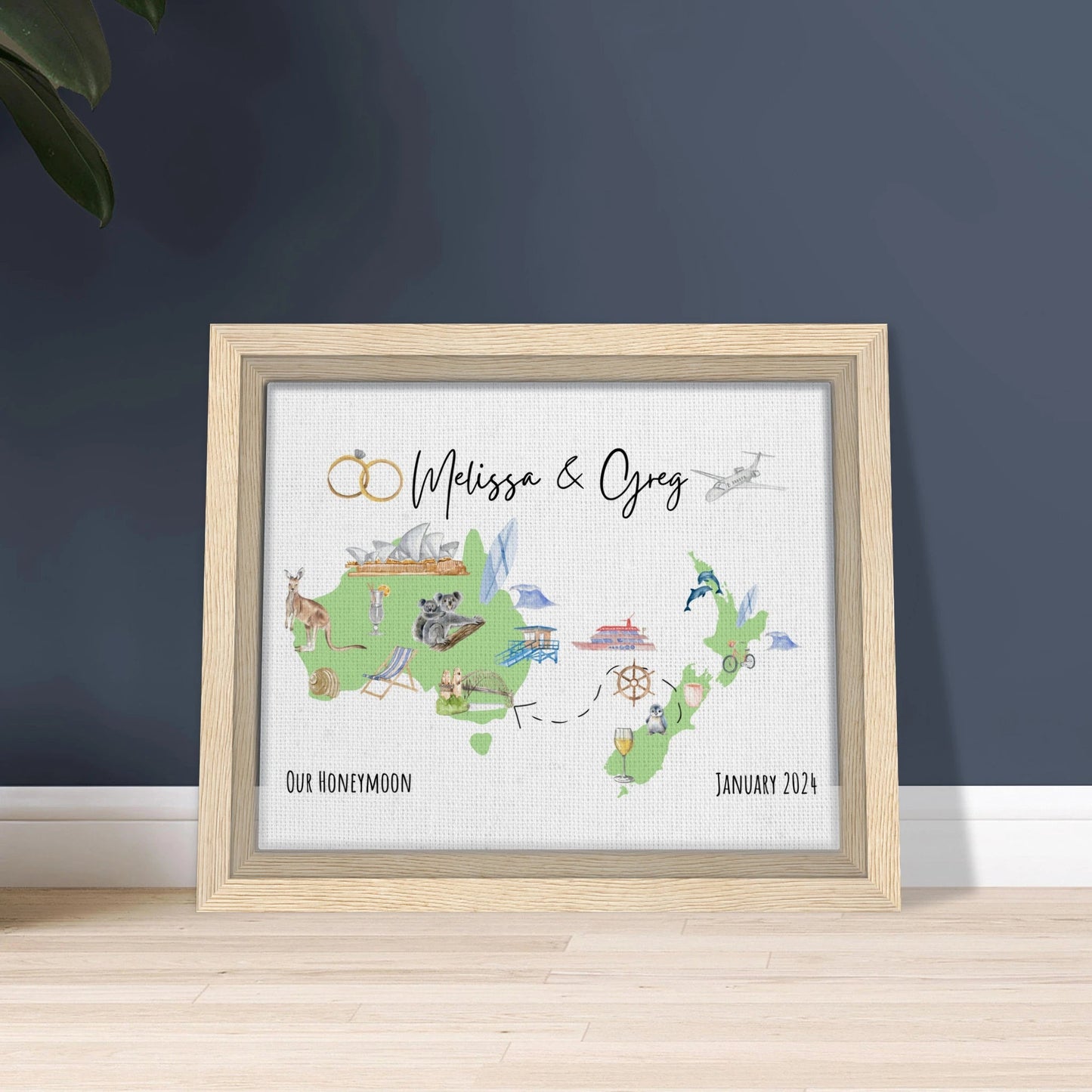 Custom Vacation Keepsake Map or Guestbook - Perfect for Honeymoons, Reunions, or Milestone Trips - Out of Office Outfitters - Print Material
