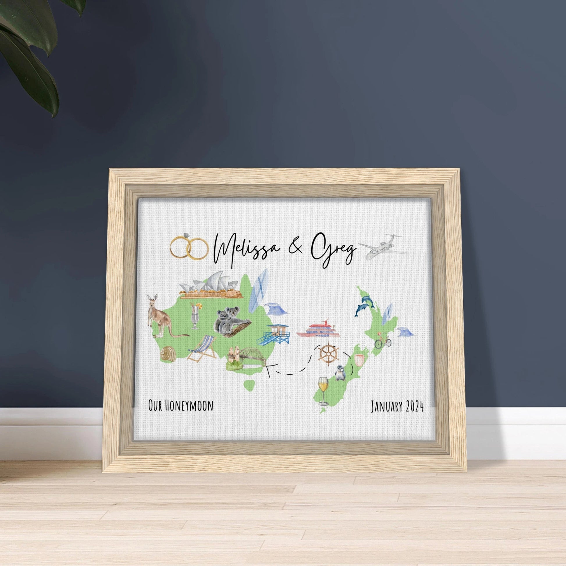 Custom Vacation Keepsake Map or Guestbook - Perfect for Honeymoons, Reunions, or Milestone Trips - Out of Office Outfitters - Print Material