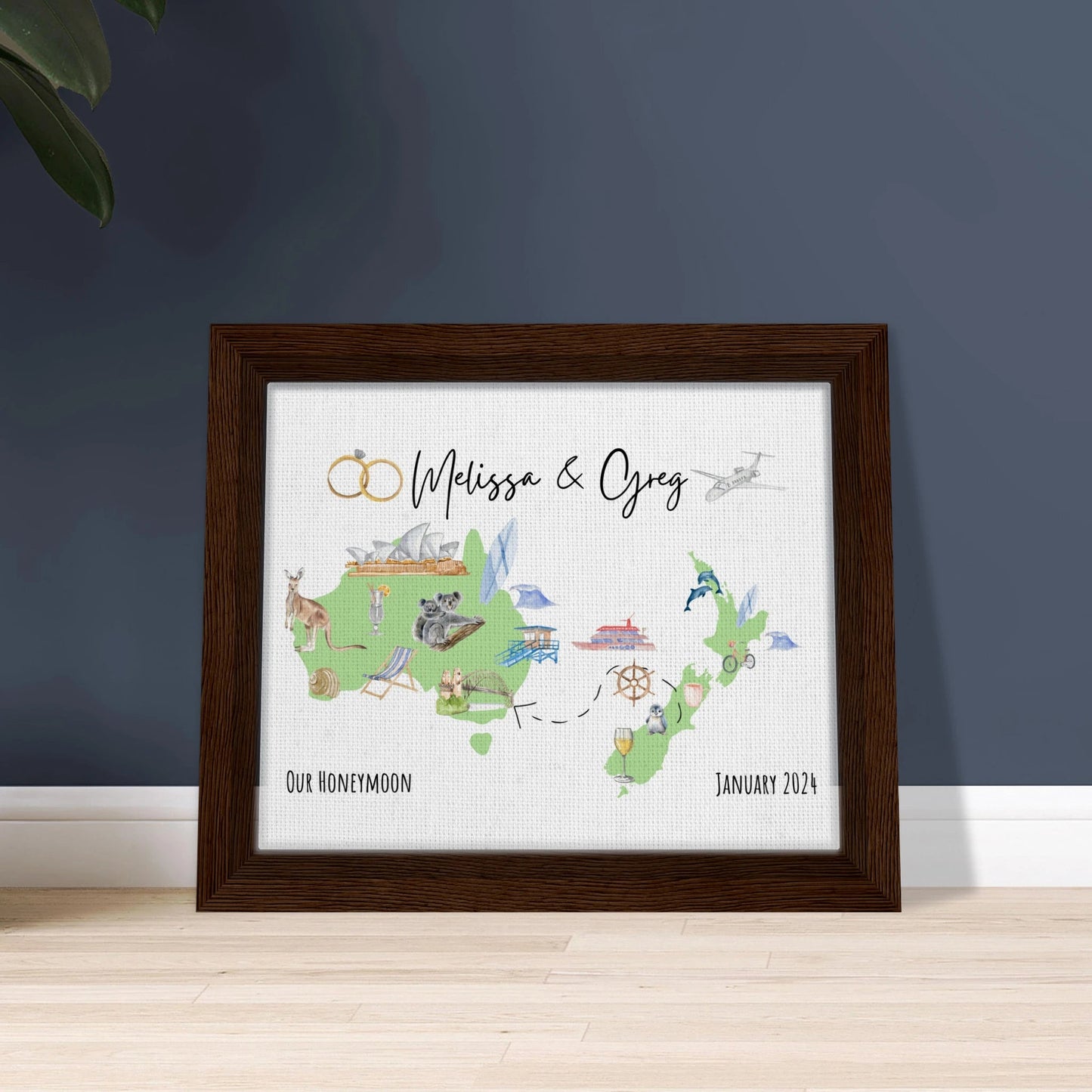 Custom Vacation Keepsake Map or Guestbook - Perfect for Honeymoons, Reunions, or Milestone Trips - Out of Office Outfitters - Print Material