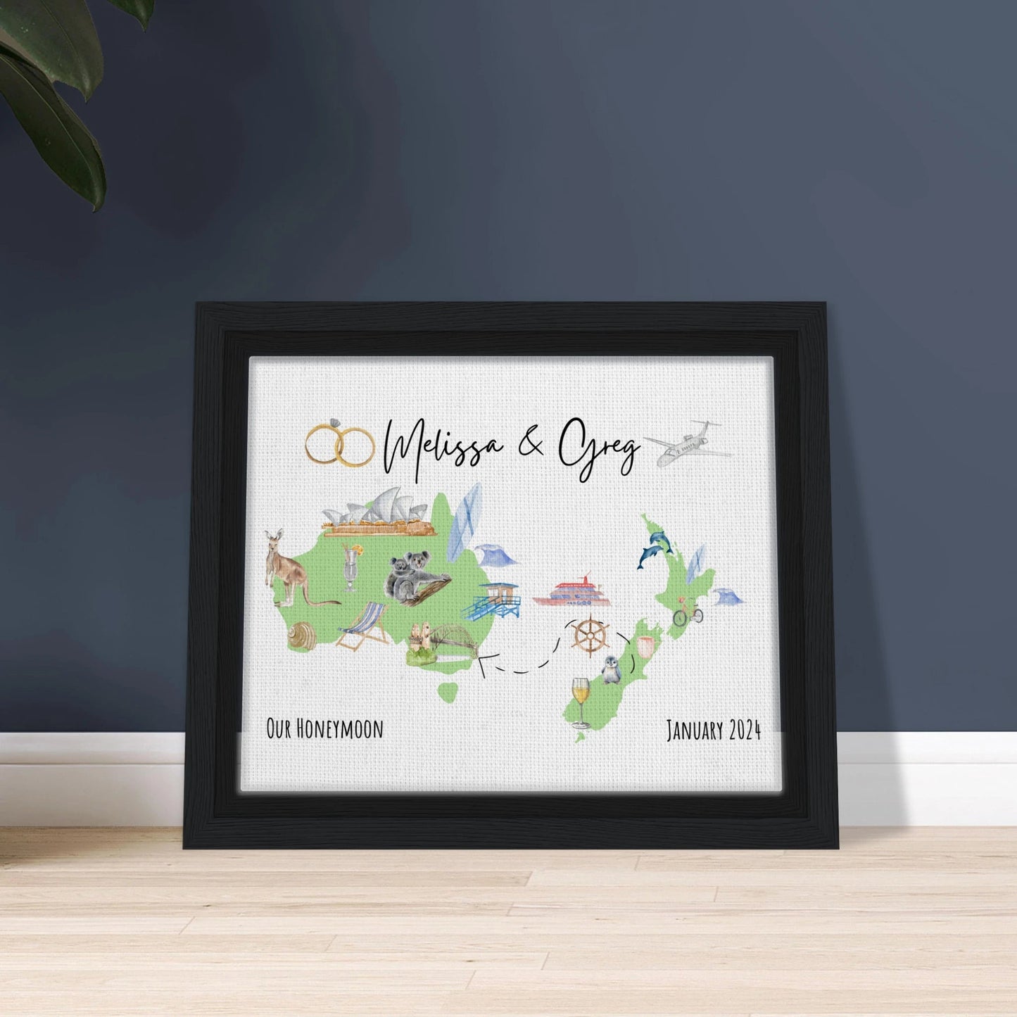 Custom Vacation Keepsake Map or Guestbook - Perfect for Honeymoons, Reunions, or Milestone Trips - Out of Office Outfitters - Print Material